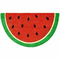 Configuracion 17 x 29 in. Watermelon Slice Semicircle Doormat Multi Color CO2832155